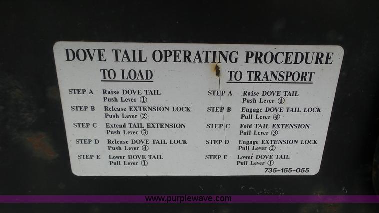 image for item K4633 2001 Trail King TK70HT drop deck hydra tail trailer