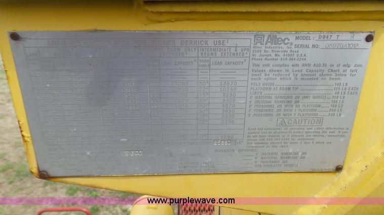 image for item L1330 1998 International 4700 digger derrick truck