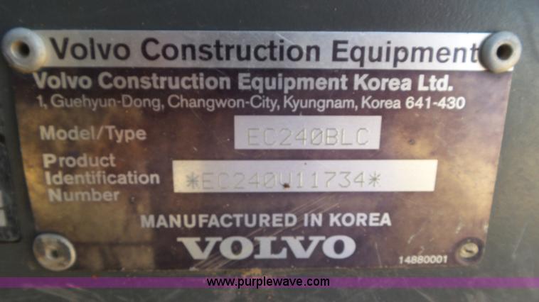 image for item L2193 2005 Volvo EC240BL C excavator