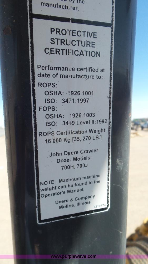 image for item L2197 2005 John Deere 700J pipelayer