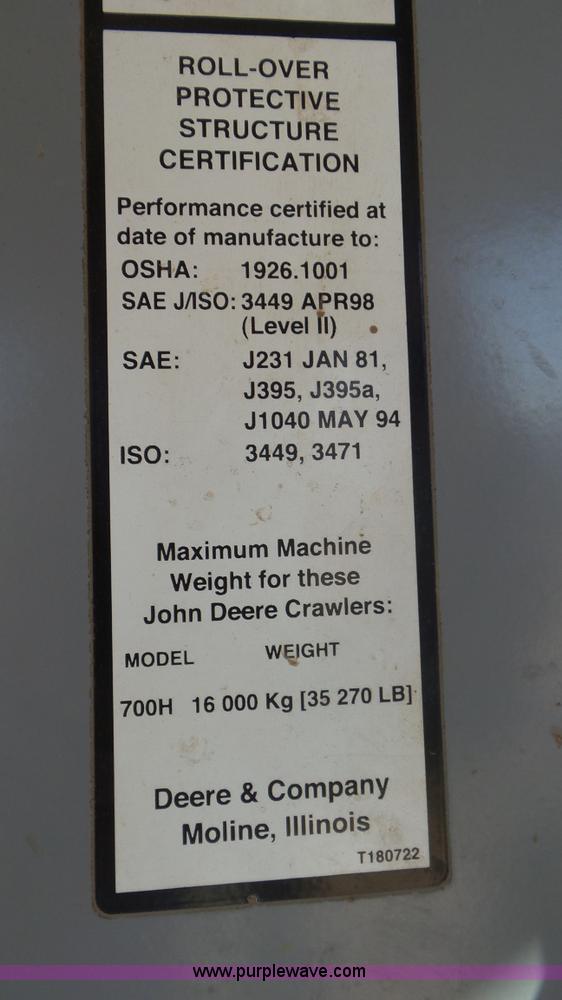 image for item L2200 2005 John Deere 700H XLT dozer