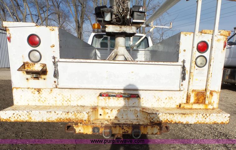 image for item L5661 1996 Ford F350 Super Duty XL utility truck with crane