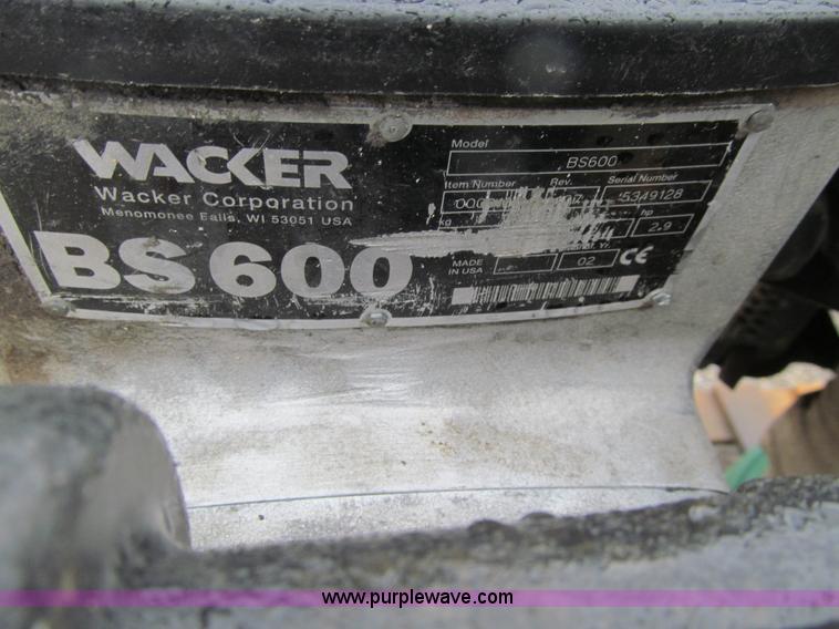 image for item L5677 (3) Wacker BS600 compactors