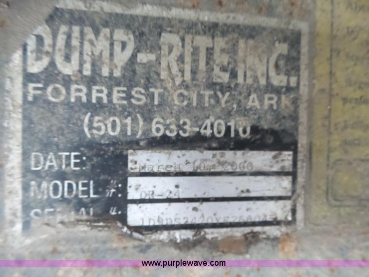 image for item L6303 2000 Dump-rite DR-24 end dump trailer