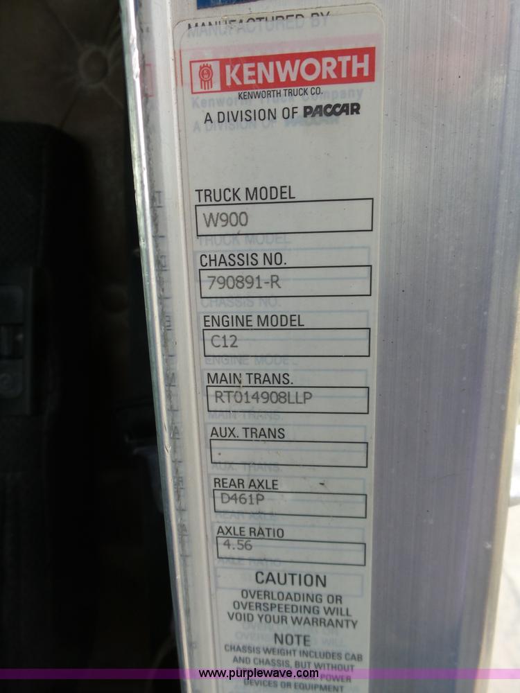 image for item L6305 1999 Kenworth W900 dump truck