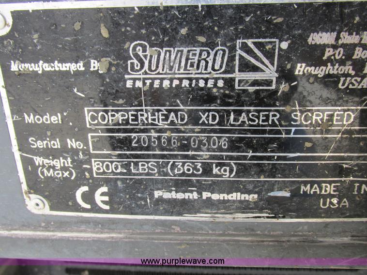 image for item L7199 2005 Somero Copperhead XD laser screed
