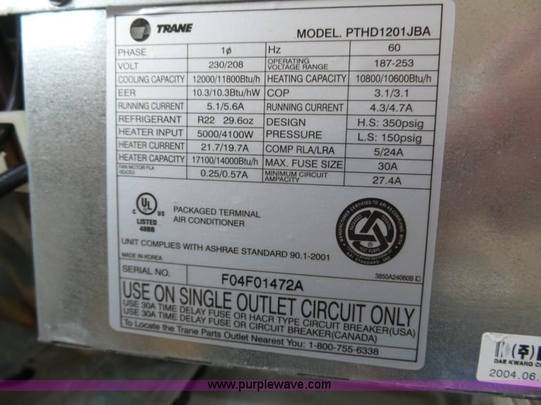 image for item AM9639 (2) Trane P-Tak AC units