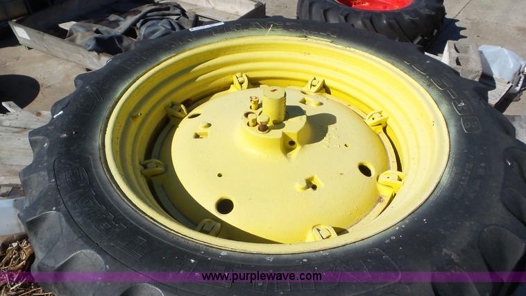 image for item AV9774 (2) John Deere 15.5-38 tractor tires and wheels