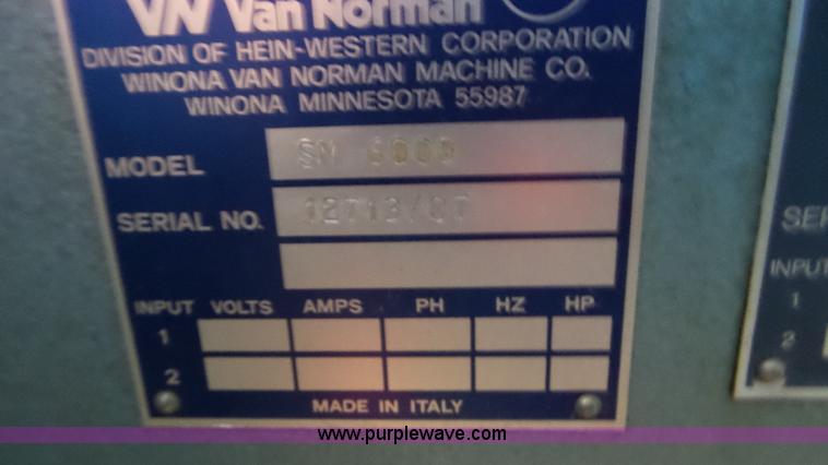 image for item AV9791 Winona Van Norman SM6000 planer
