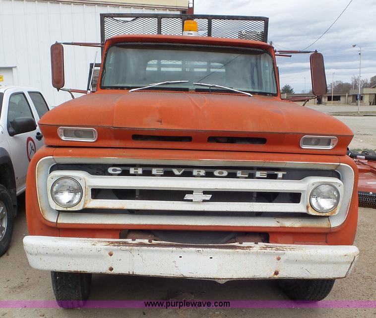 image for item AV9824 1965 Chevrolet C60 dump flatbed truck