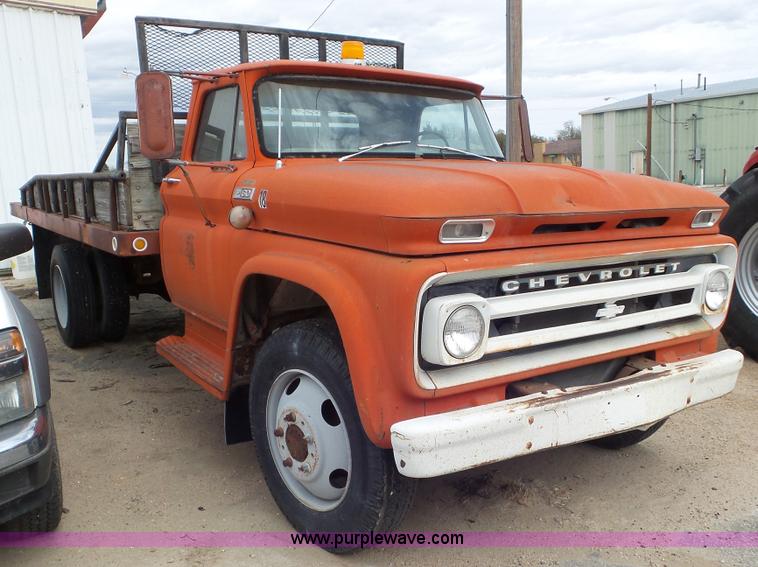 image for item AV9824 1965 Chevrolet C60 dump flatbed truck