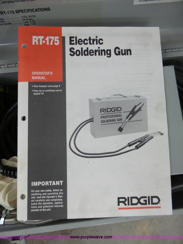 image for item BE9789 Ridgid RT175 electric soldering gun