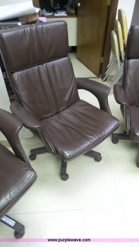 image for item BN9556 (4) adjustable leather office chairs