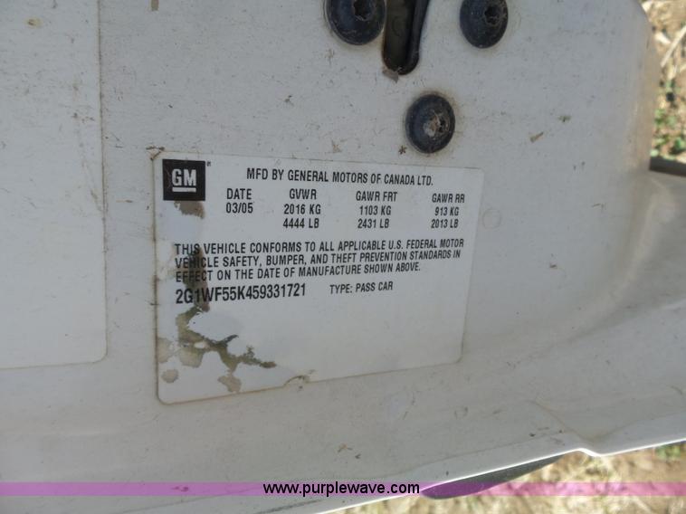 image for item J4168 2005 Chevrolet Impala