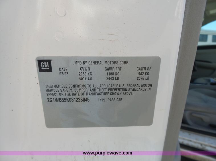 image for item J4186 2008 Chevrolet Impala LS