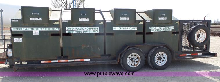 image for item J4214 2003 Pro Trainer PRTB-20 Pro Bin recycle trailer