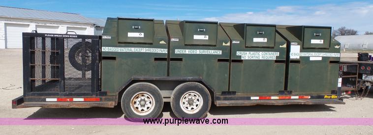image for item J4214 2003 Pro Trainer PRTB-20 Pro Bin recycle trailer