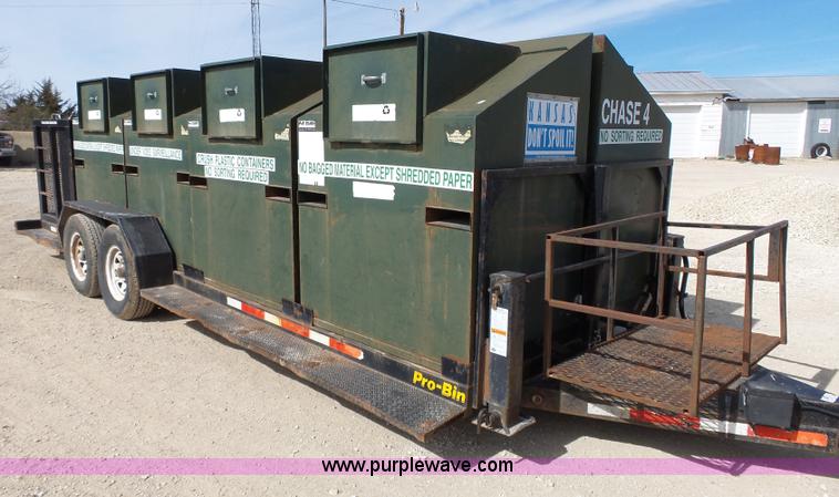 image for item J4214 2003 Pro Trainer PRTB-20 Pro Bin recycle trailer