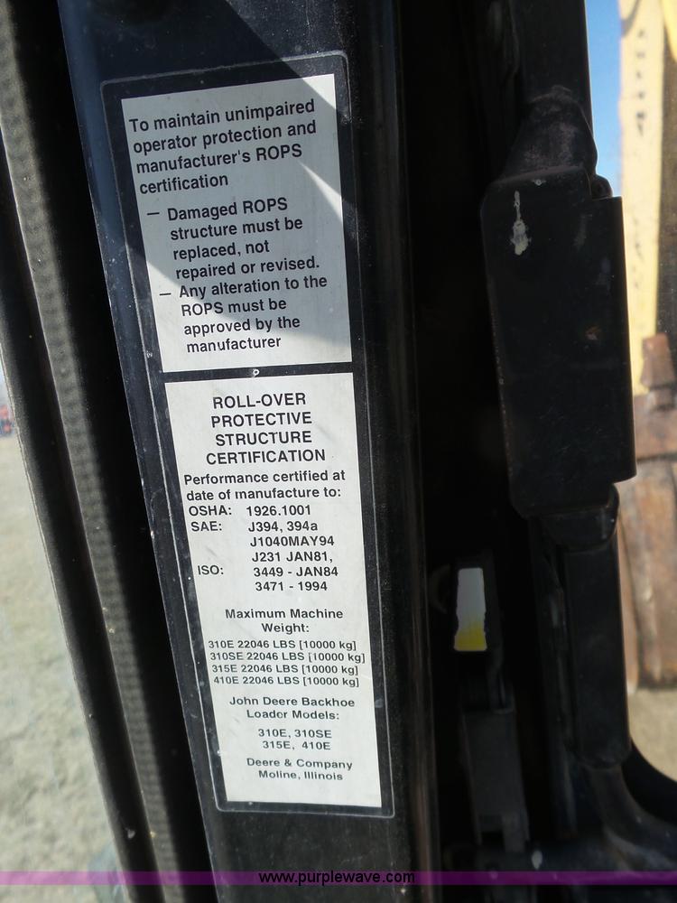 image for item J6127 1998 John Deere 310SE backhoe