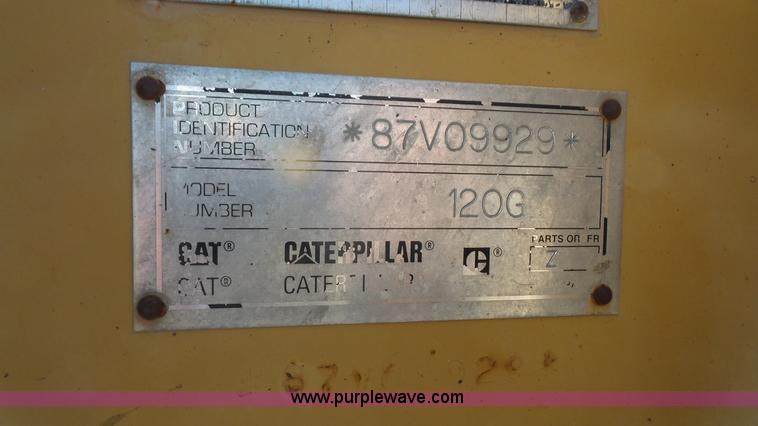 image for item K5206 1995 Caterpillar 120G motor grader