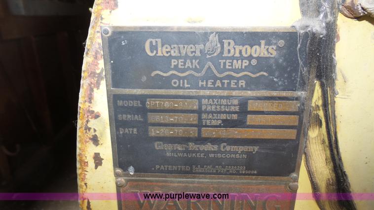 image for item K5208 1970 Cleaver Brooks oil heater