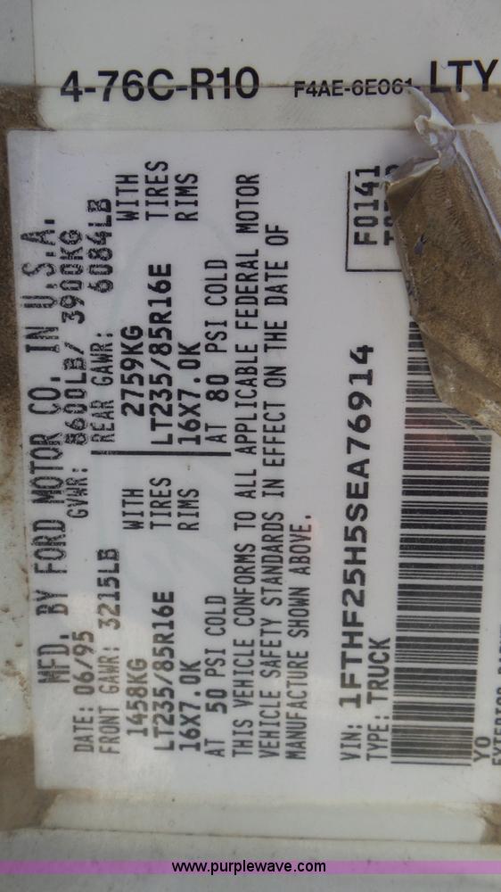 image for item K5239 1995 Ford F250 HD pickup truck