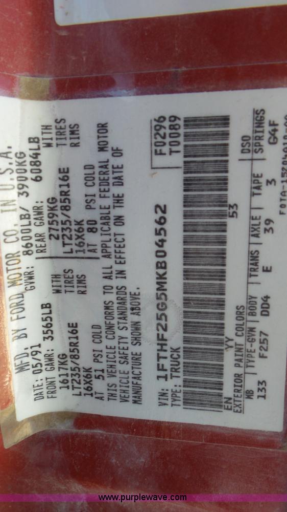 image for item K5240 1991 Ford F250 HD pickup truck