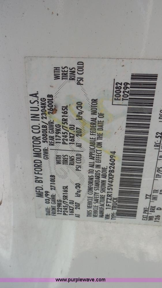 image for item K5243 1999 Ford Ranger SuperCab pickup truck