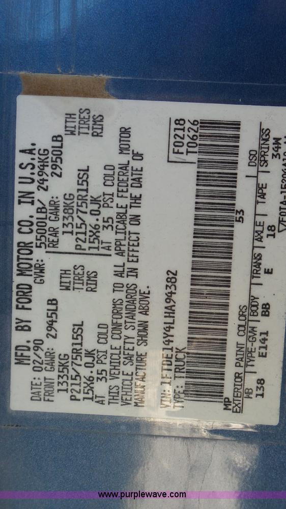 image for item K5245 1990 Ford Econoline E150 van