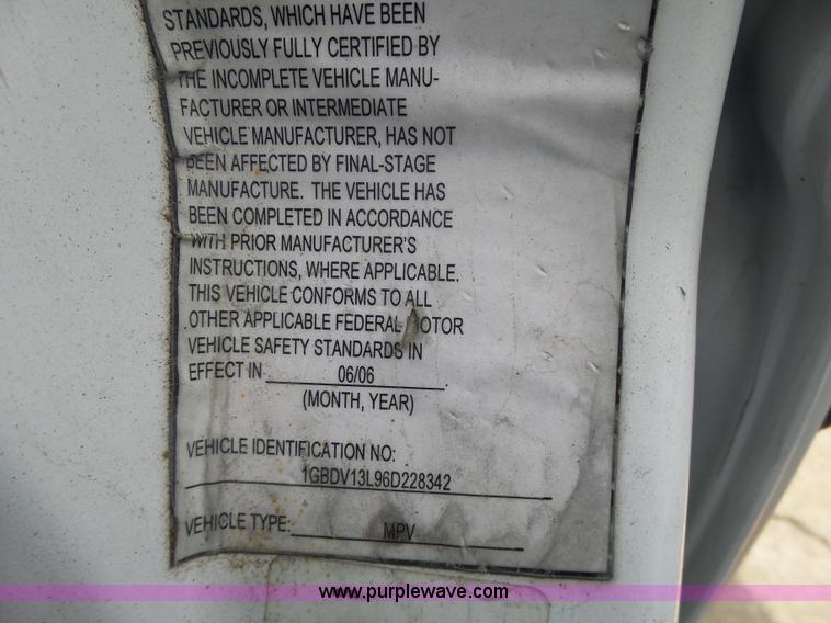 image for item L6003 2006 Chevrolet Uplander handicap accessible van