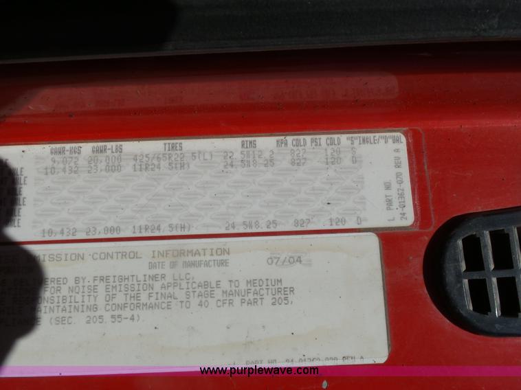 image for item L7377 2005 Sterling L9500 dump truck