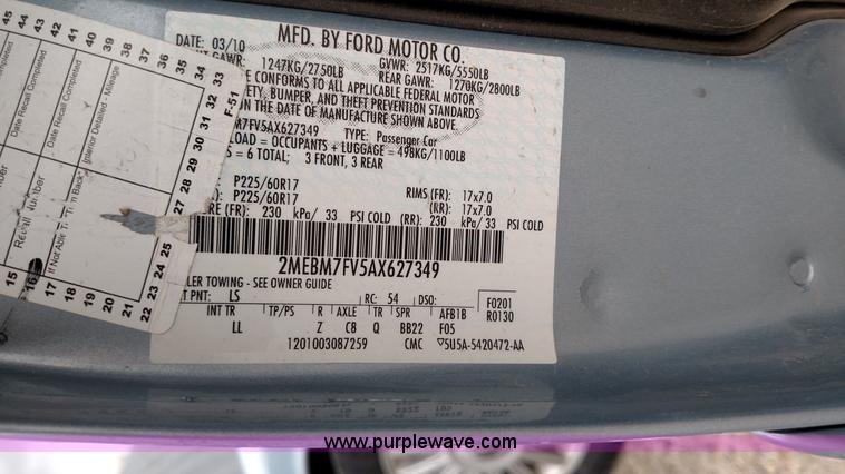 image for item L7439 2010 Mercury Grand Marquis LS