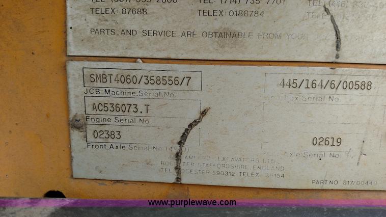 image for item L7442 JCB Sitemaster backhoe