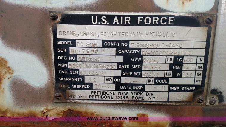 image for item L7450 1983 Pettibone 80 rough terrain crane