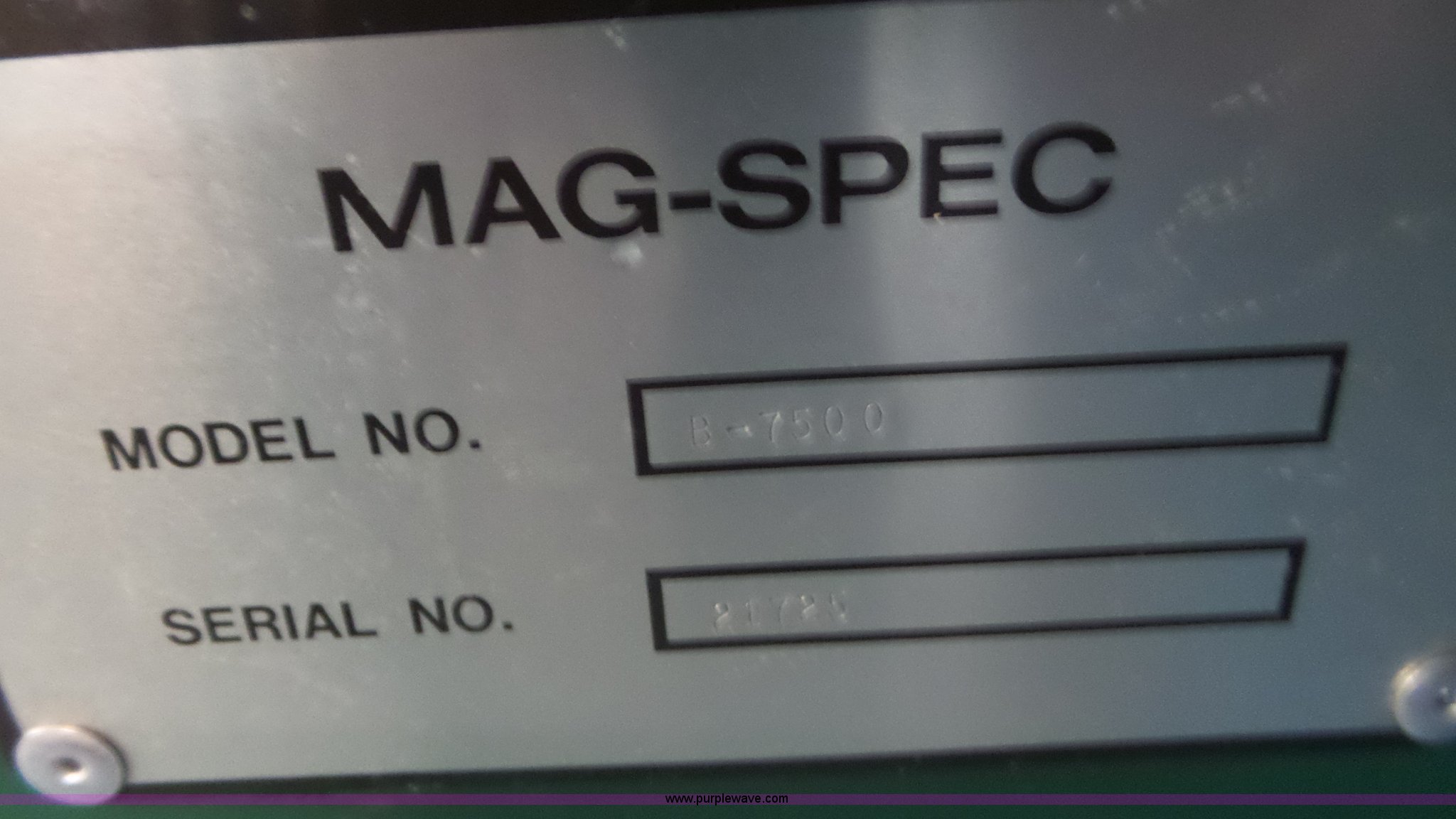 MagSpec B7500 Magnaflux machine in Goodland, KS Item AV9788 sold