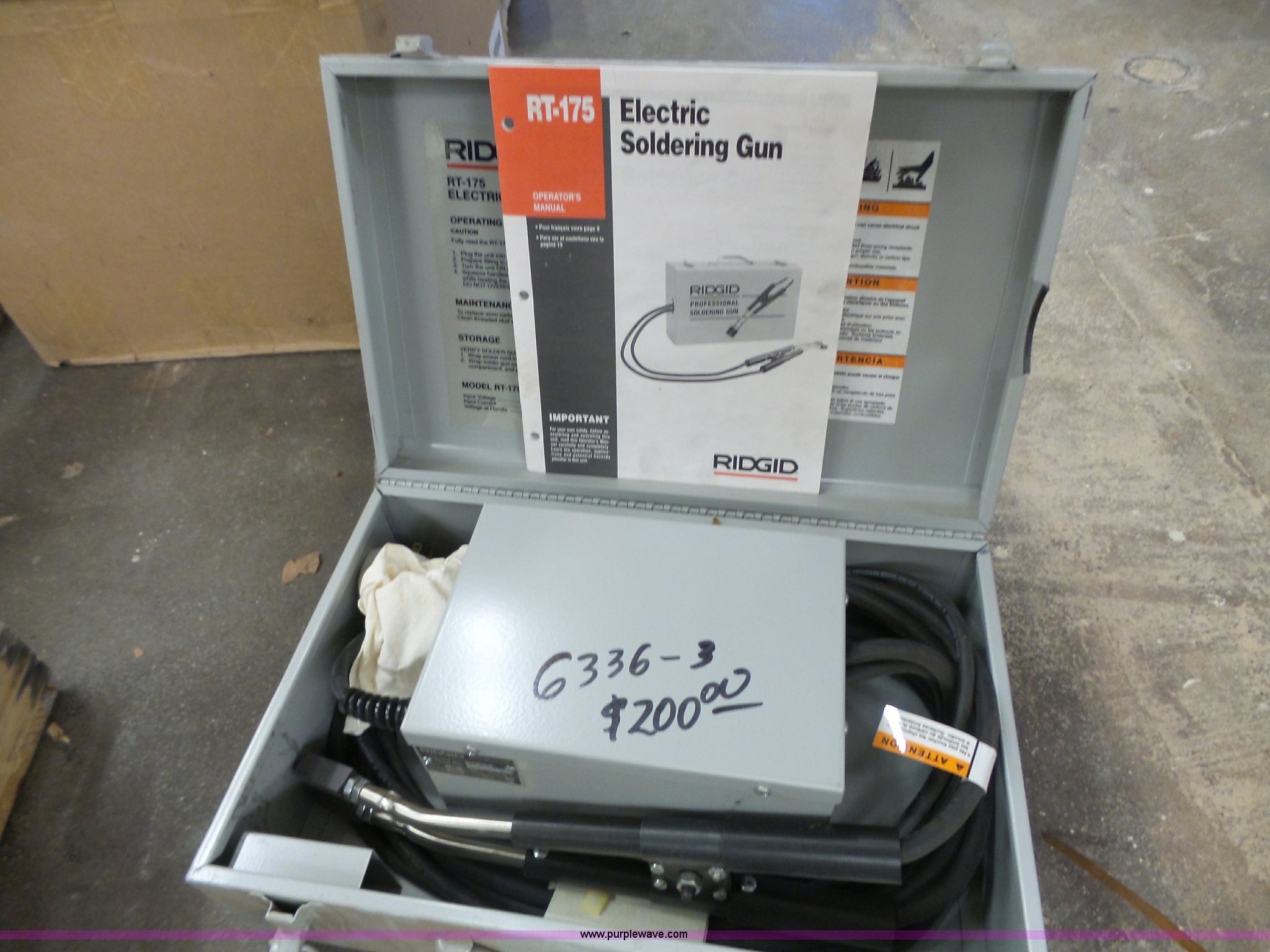 Ridgid RT175 electric soldering gun in Manhattan, KS Item BE9789 sold