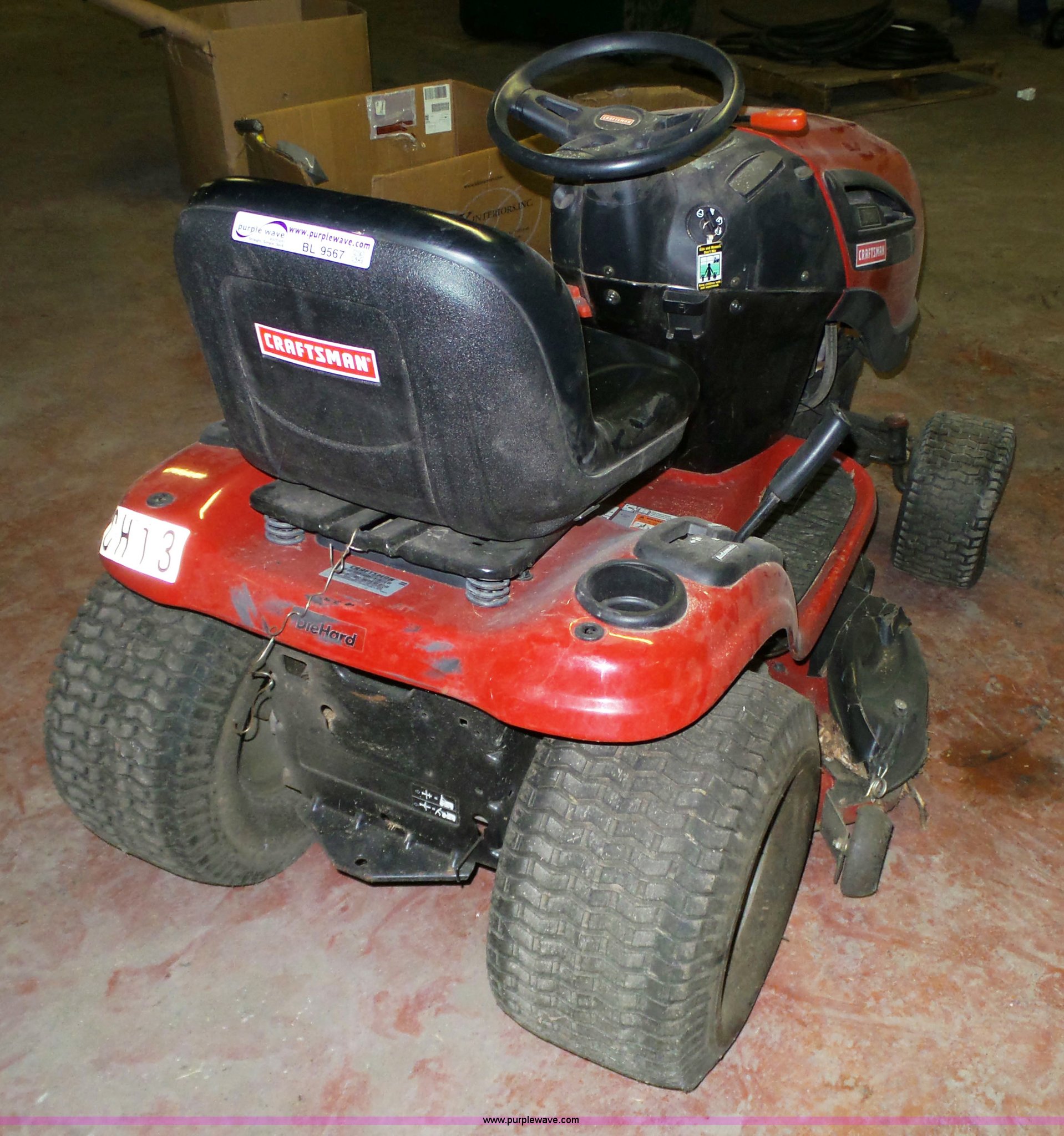 Craftsman YT3000 lawn mower Item BL9567 selling at Tuesday May 3