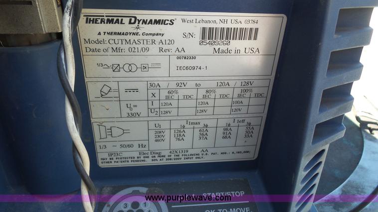 image for item BF9248 Plasma cutting table with Thermal Dynamics plasma cutter