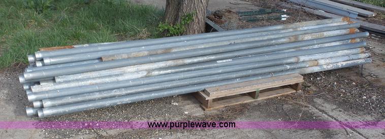 image for item BN9631 Approximately 50 galvanized chainlink fence posts