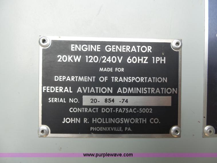 image for item J4982 Hollingsworth generator