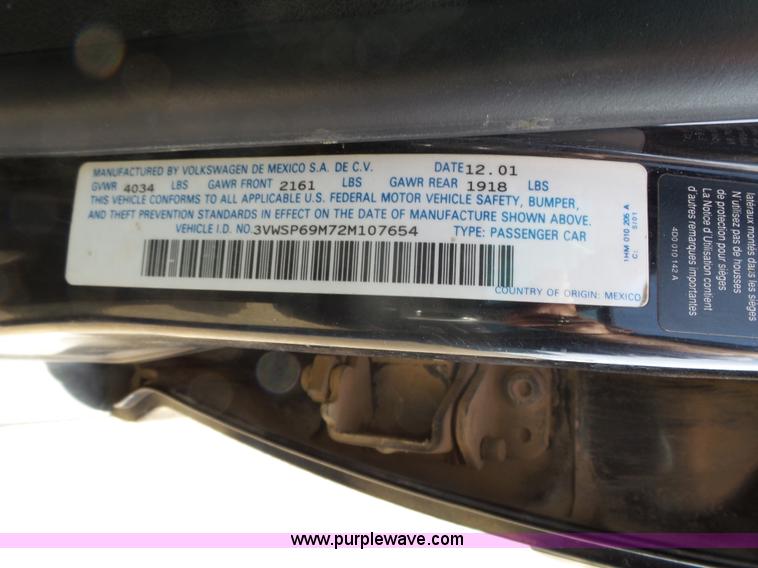 image for item J4991 2002 Volkswagen Jetta GLS TDI