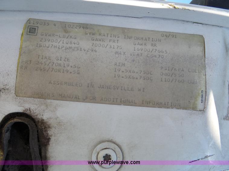 image for item J4995 1991 GMC TopKick box truck