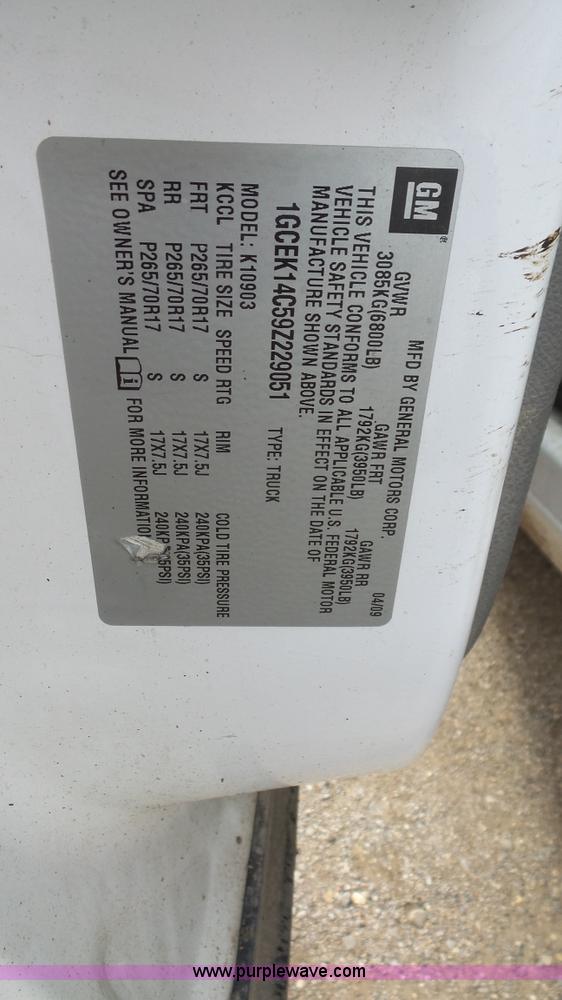 image for item K5187 2009 Chevrolet Silverado 1500 pickup truck