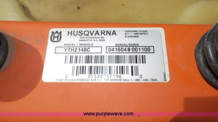 image for item K8268 Husqvarna YTH2148 lawn mower