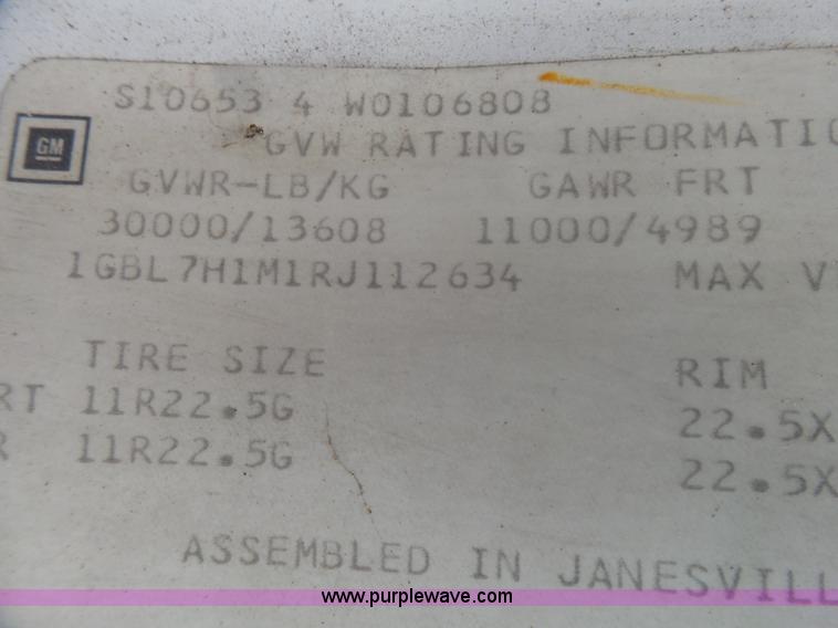 image for item L5490 1994 Chevrolet Kodiak delivery truck