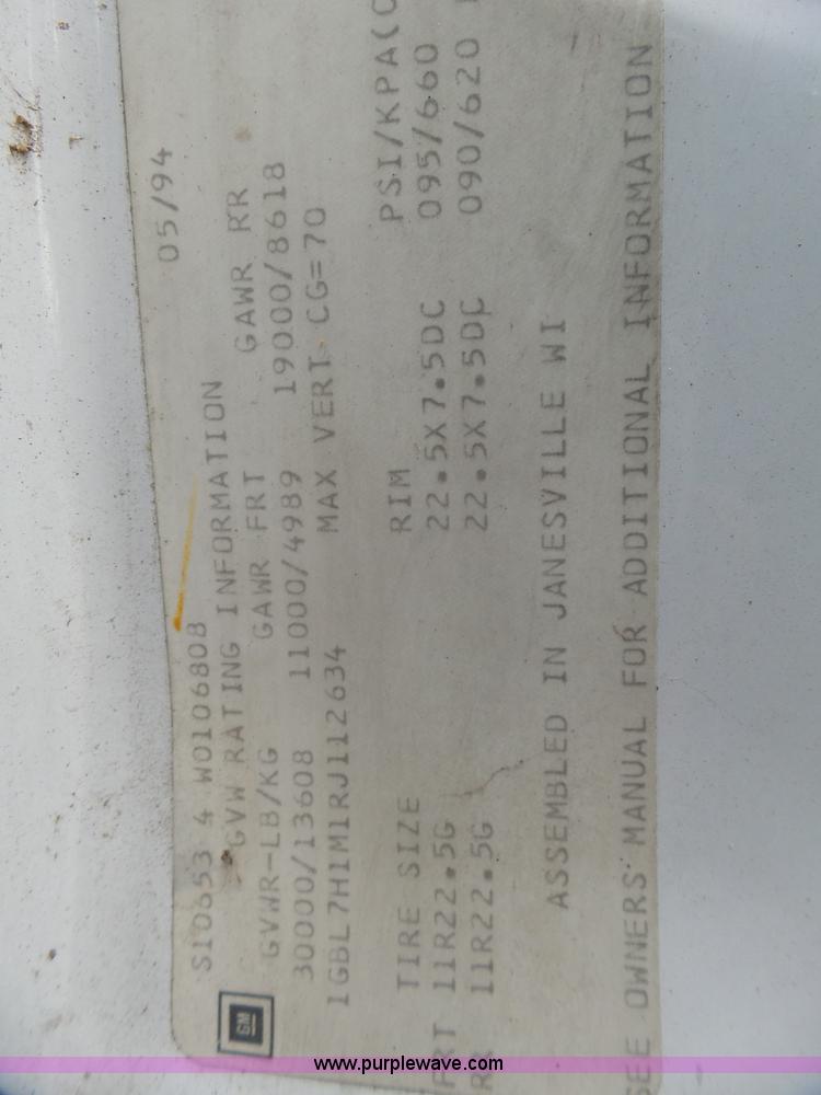 image for item L5490 1994 Chevrolet Kodiak delivery truck