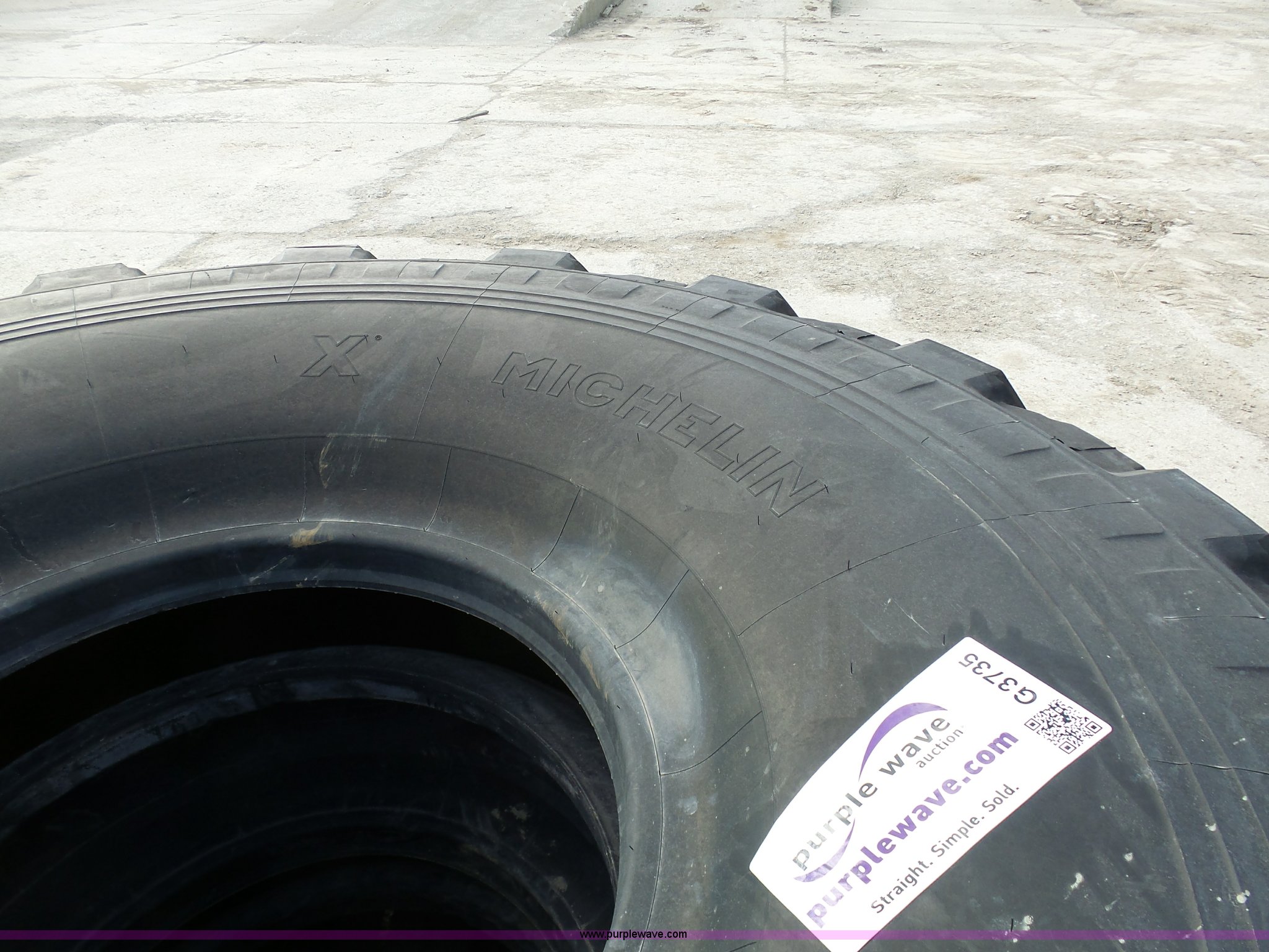(4) Michelin 21R25 tires in Kansas City, MO Item G3735 sold Purple Wave