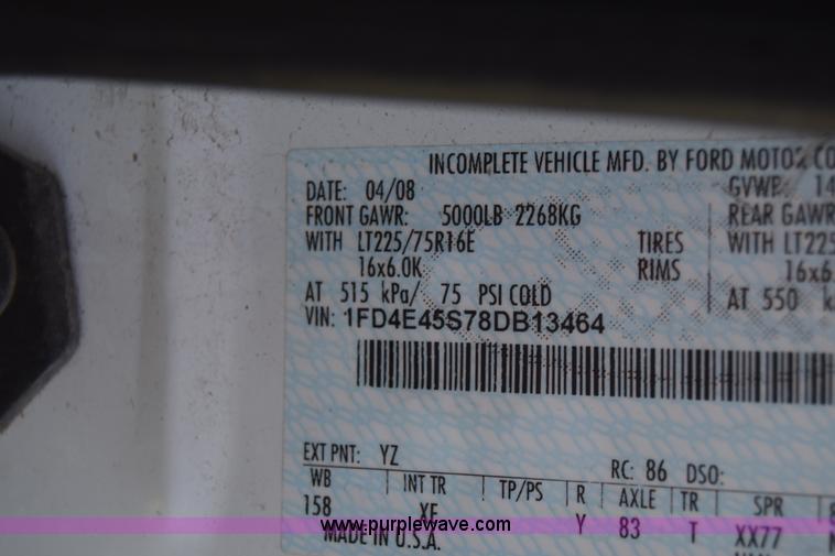 image for item BX9949 2008 Ford Eldorado E450 bus