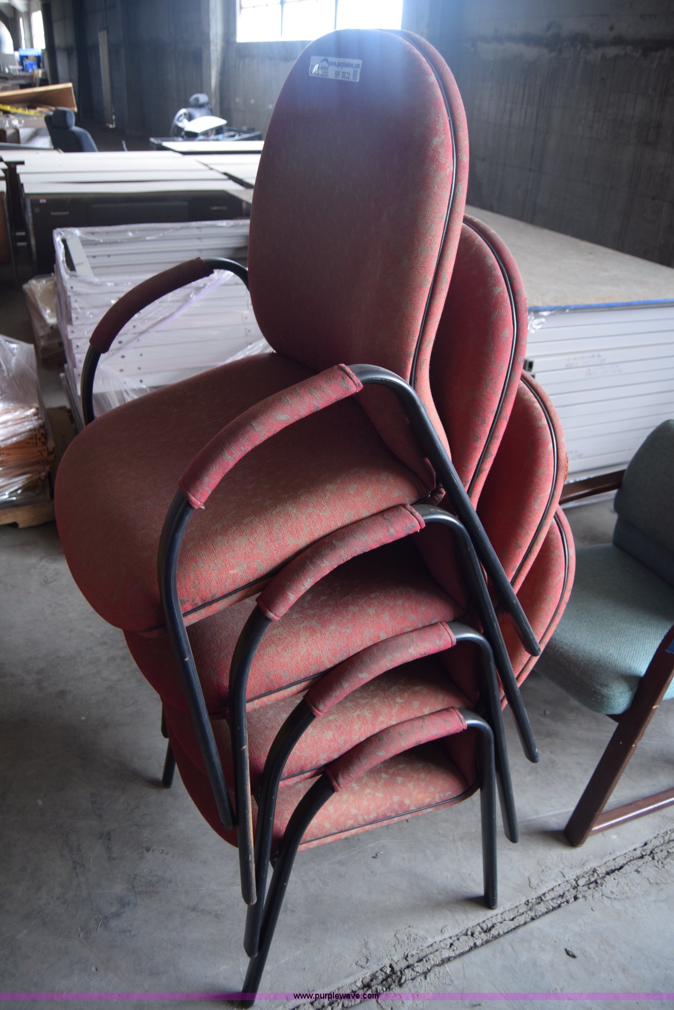 (9) stationary office chairs in Wichita, KS Item BF9922 sold Purple