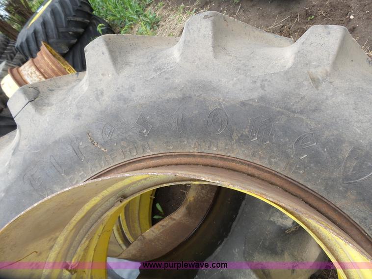 image for item AM9603 (2) Firestone 20.8-38 tires and wheels